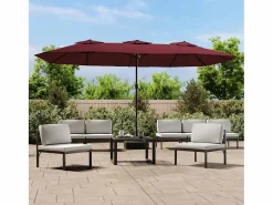Garden Furniture Sombrilla|Onara Sombrilla doble de jardín rojo burdeos 449x265 cm