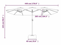 Garden Furniture Sombrilla|Onara Sombrilla doble de jardín rojo burdeos 449x265 cm