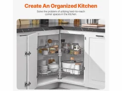 Organizador de Esquina SucceBuy en Forma de L, 71 cm, Transforme el Espacio de Almacenamiento de la Cocina^ Clearance