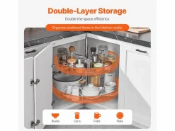 Organizador de Esquina SucceBuy en Forma de L, 71 cm, Transforme el Espacio de Almacenamiento de la Cocina^ Clearance