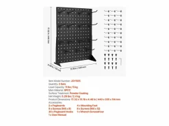 Organizador de Paneles Perforados SucceBuy, 44 x 33,5 cm, Lote de 2, con 30 Ganchos, Carga 5 kg, Panel Perforado de Almacenamiento de Acero Laminado en Frío Grueso^ New