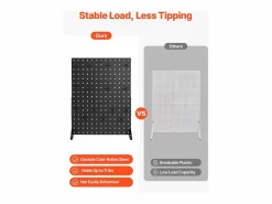 Organizador de Paneles Perforados SucceBuy, 44 x 33,5 cm, Lote de 2, con 30 Ganchos, Carga 5 kg, Panel Perforado de Almacenamiento de Acero Laminado en Frío Grueso^ New