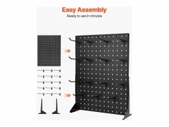 Organizador de Paneles Perforados SucceBuy, 44 x 33,5 cm, Lote de 2, con 30 Ganchos, Carga 5 kg, Panel Perforado de Almacenamiento de Acero Laminado en Frío Grueso^ New