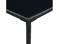Orren Mesa alta de jardín ratán sintético y vidrio 70x70x110 cm^Garden Furniture Clearance