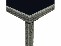Garden Furniture Mesa Alta|Orren Mesa alta de jardín ratán sintético y vidrio 130x60x110cm