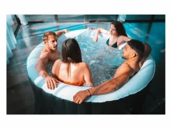Ospazia Spa hinchable redondo de 4 plazas - Diámetro: 185 cm - Filtro y cubierta incluidos^ Outlet