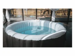 Spa Hinchable|Ospazia Spa hinchable redondo de 6 plazas - - Diámetro: 208 cm - Filtro y cubierta incluidos