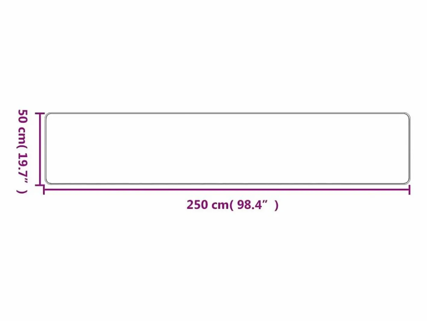 Overijse Alfombra de pasillo con aspecto de sisal platina 50x250 cm^Garden Furniture Discount