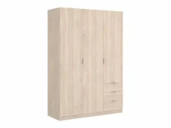 Pack 3 muebles aux. dormitorio juvenil color roble Marru00f3n