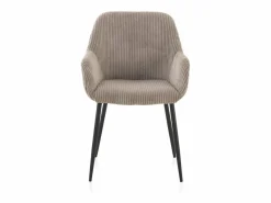 Pack 4 sillones tapizados en tela de pana lavanda con patas metálicas negras^ Sale