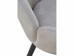 Sillas Y Lotes De Sillas|Pack 2 sillones tapizados en claro patas metálicas negras
