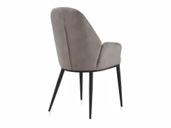 Sillas Y Lotes De Sillas|Pack 2 sillones tapizados en claro patas metálicas negras