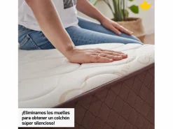 Pack Colchón + Cabecero + Canapé Abatible Descansin | 135x190 | Beis | Maxima Comodidad | Gran Almacenaje^ Discount
