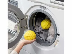 Innovagoods Pack de 2 bolas para lavar la ropa Delieco sin detergente Ø10,5x9,4 cm Amarillo Hot