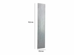Pack de 24 lamas PVC autoadhesivas 3,34 m² 91,4x15,2 cm Gris