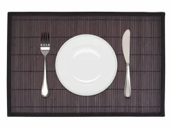 vidaxl Pack de 6 salvamanteles de bambú marrón oscuro 30x45 cm Color natural oscuro Outlet