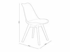 Basic Pack de 4 sillas de comedor Bistro estilo nórdico Adec Blanco Outlet