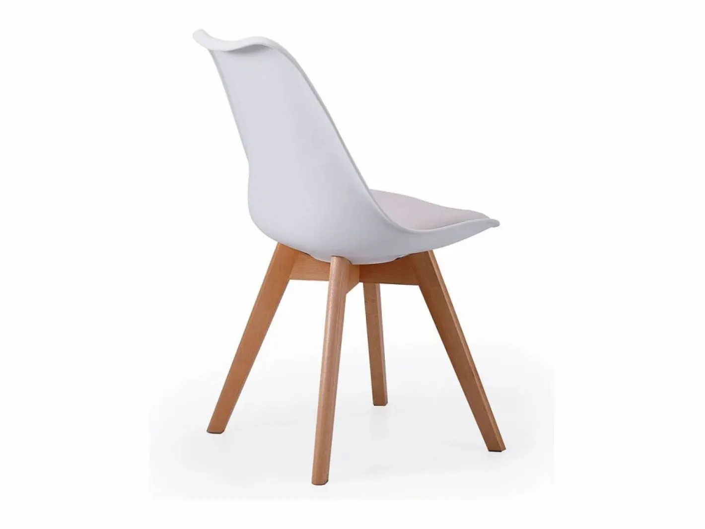 Basic Pack de 4 sillas de comedor Bistro estilo nórdico Adec Blanco Outlet