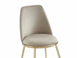 Vente-unique Sillas Y Lotes De Sillas|Pack de 6 sillas estilo art déco con carcasa de terciopelo y metal dorado - - NEBINA