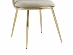 Vente-unique Sillas Y Lotes De Sillas|Pack de 6 sillas estilo art déco con carcasa de terciopelo y metal dorado - - NEBINA