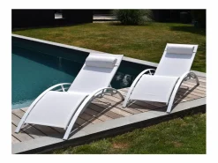 Happy Garden Tumbona|Pack de 2 tumbonas GALAPAGOS en textileno aluminio