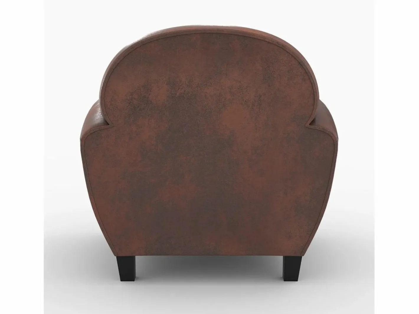Rendez-Vous Déco Pack de sofá y sillón marrón envejecido 4 plazas - Club Marru00f3n