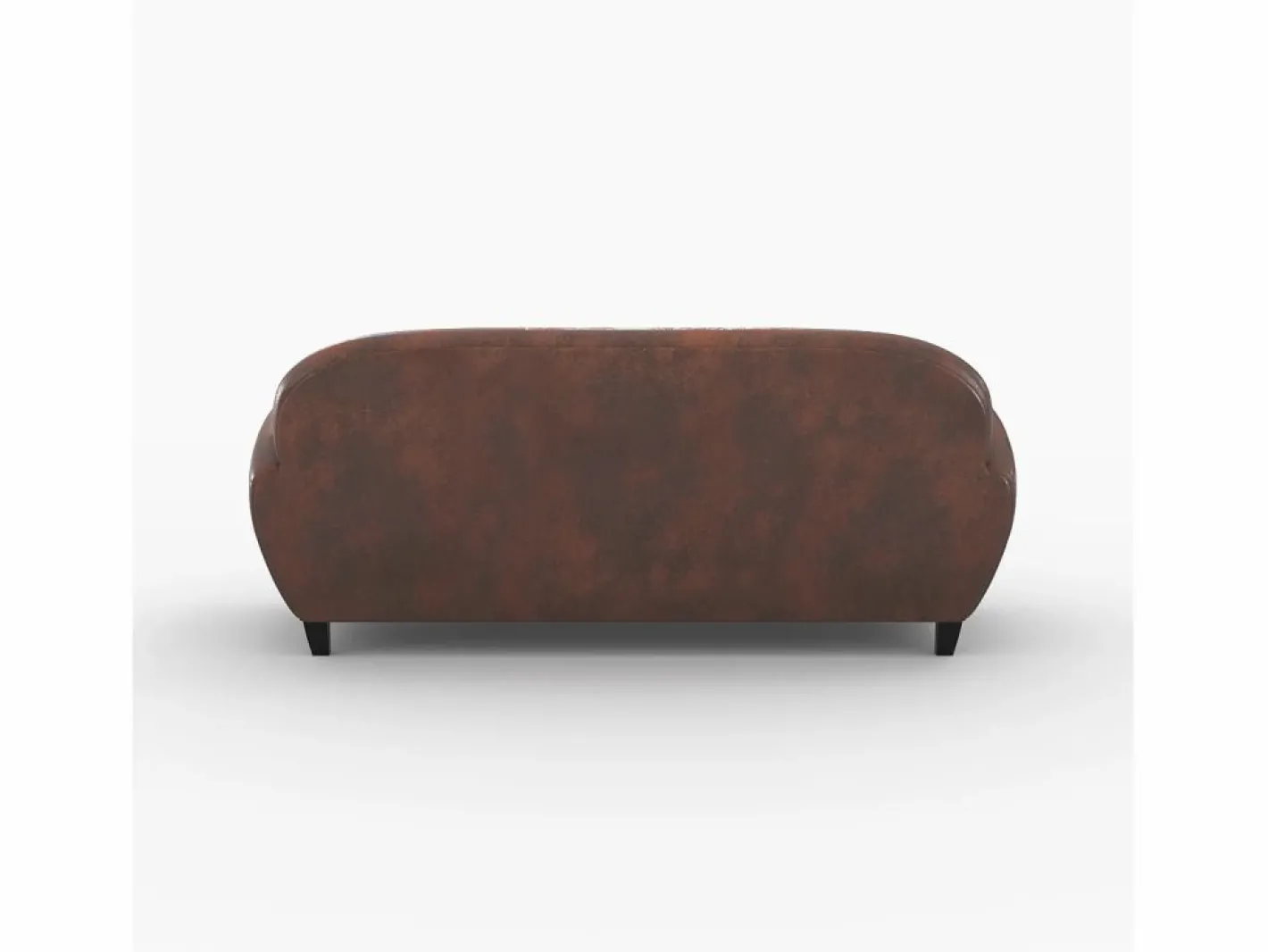 Rendez-Vous Déco Pack de sofá y sillón marrón envejecido 4 plazas - Club Marru00f3n