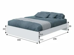 Pack Dormitorio Ethna Cama, Cabecero, Mesitas y Vestidor /Natur Blanco Hot