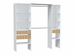 Pack Dormitorio Matrimonio Ethna Completo Moderno Roble Natur Blanco Sale
