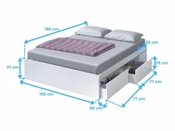 Dormitorio Completo|Pack Matrimonio Completo cama + cabecero + 2 mesitas + cómoda Roble y