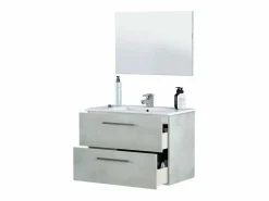 Conjunto De Baño|Pack Muebles Baño Aruba Estilo Industrial Cemento Mueble, Espejo, Lavamanos
