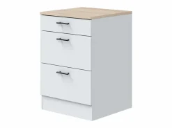 Pack Muebles Cocina Kira 10 Módulos Nórdico Brillo Roble Canadian^ Discount