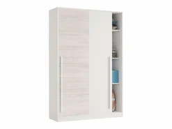 Pack Muebles Dorm. Juvenil Roble Cama+Armario+Escritorio Blanco