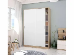 Pack Muebles Dorm. Matrimonio Luca Roble/ (cabecero + armario) Blanco Clearance