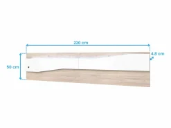 Pack Muebles Dormitorio Asimetric Cabecero, 2 Mesitas, Cómoda /Roble Blanco Clearance