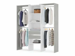 Pack muebles dormitorio cemento/ con vestidor Blanco New