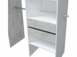 Pack muebles dormitorio cemento/ con vestidor Blanco New