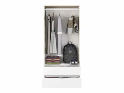 Pack Muebles Dormitorio Juvenil Luca y Roble: Armario, Cabecero, Mesita Blanco