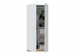 Pack muebles juvenil cama y armario mate y roble nodi diseño moderno Blanco Sale