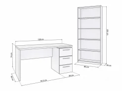 duehome Pack office Sasha Plus Blanco Artik (Blanco Mate) Gris Outlet