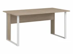 Mesa De Ordenador|Pack oficina Veltis blanco y madera claro(mesa + cajonera + 2 estanterías)