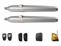 EXPERTLAND Pack portón de aluminio color antracita Ancho 300 x Alt. 158 cm NAZARIO + Motor RIVE Gris antracita Best