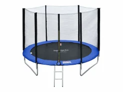 Happy Garden Pack Premium Trampolín 245cm reversible / verde CANBERRA + red, escalera, funda y kit de anclaje Azul Best