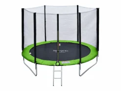 Happy Garden Cama Elástica|Pack Premium Trampolín 180cm reversible / azul CAIRNS + red, escalera, funda y kit de anclaje