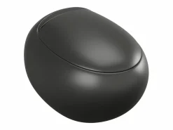 Vente-unique Pack WC flotante, cerámica mate con bastidor y placa de accionamiento HURO II Negro Discount