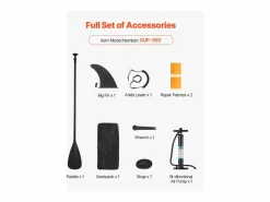 Deportes Náuticos|Paddle Inflable SucceBuy, 353,6 cm, Tabla de Paddle Surf, Ultraligera, con Accesorios de Bomba, Mochila, Cubierta Antideslizante para Jóvenes y Adultos