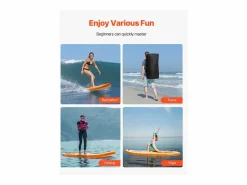 Deportes Náuticos|Paddle Inflable SucceBuy, 353,6 cm, Tabla de Paddle Surf, Ultraligera, con Accesorios de Bomba, Mochila, Cubierta Antideslizante para Jóvenes y Adultos