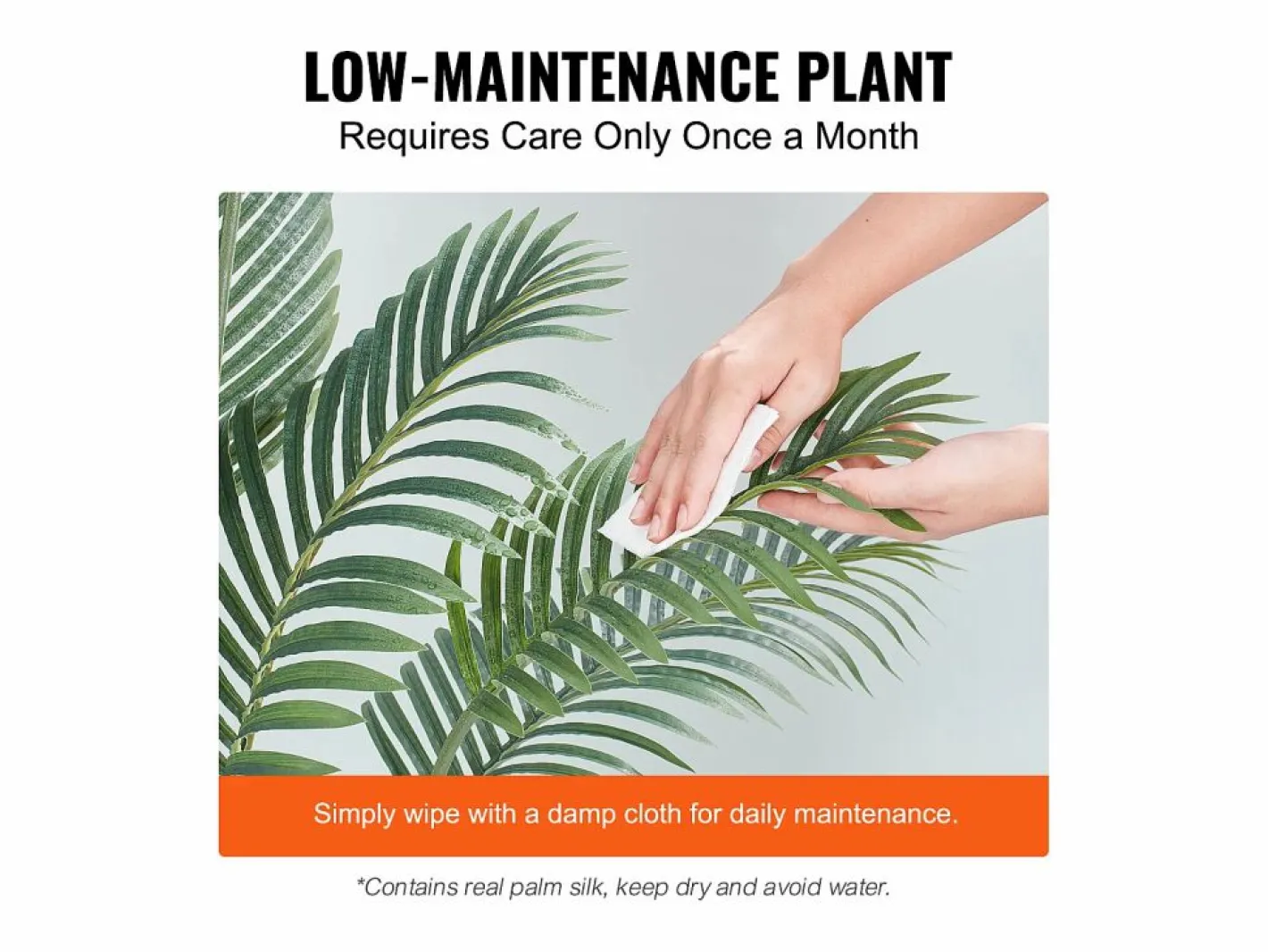 Palmera Artificial de Caña Dorada de 2 m de SucceBuy, Decoración Vegetal Realista de Imitación^ Sale