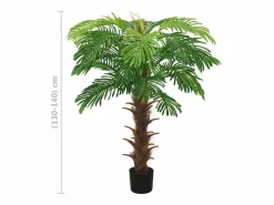 Palmera Cycas Artificial con Maceta 140 cm Verde Sale
