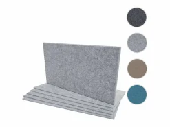MCW Panel acústico de pared -L52 (juego de 6), Gris claro Discount